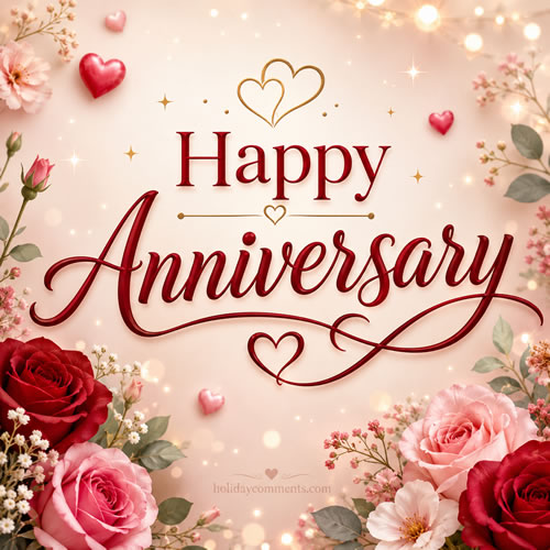 Roses Anniversary Card Anniversary image to share