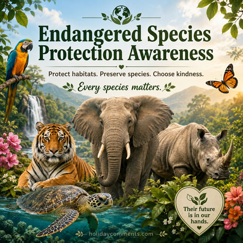 Endangered Species Protection Awareness image to share