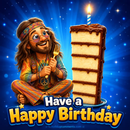 Hippy Birthday Birthday image to share