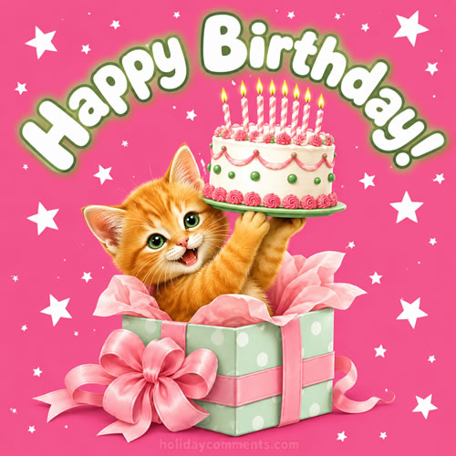 Kitty Birthday Cake Birthday image to share