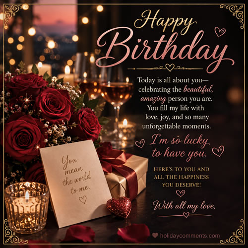 Romantic Birthday Card Birthday image to share