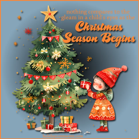 Child's Gleam During Christmas image to share