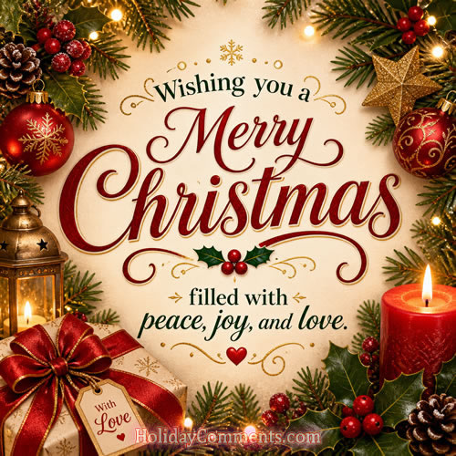 Peace Joy Love Christmas image to share