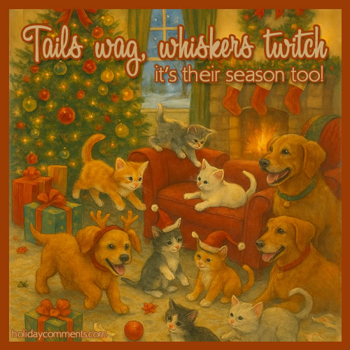 Tails Wag Whiskers Twitch Christmas image to share