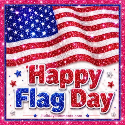 Glitter Happy Flag Day Flag Day image to share