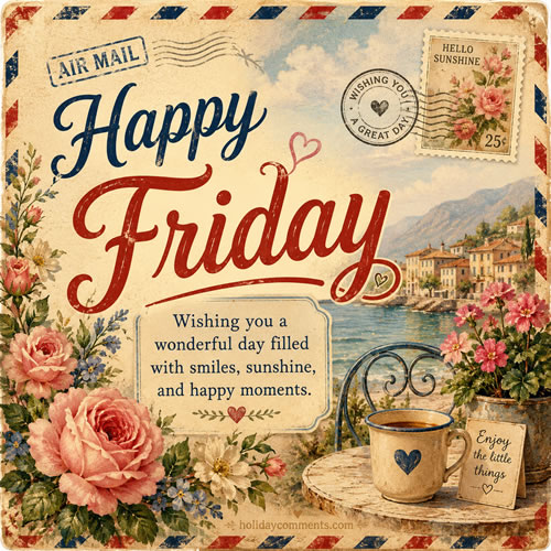 Vintage Friday Postcard Friday image to share