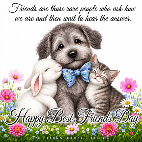 Dog Cat Bunny Friendship Day image to share