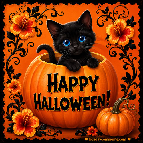 Halloween Kitty Halloween image to share