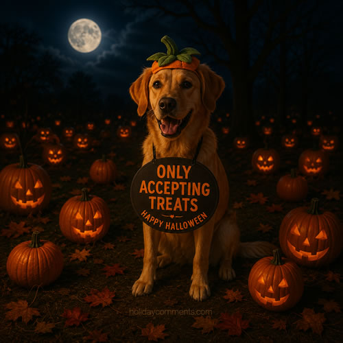 Only Accepting Treats Halloween image to share