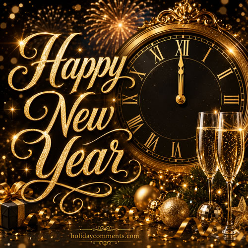 Midnight Celebration Happy New Year image to share