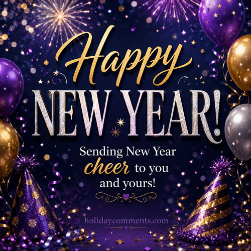 Sending New Year Cheer Happy New Year image to share