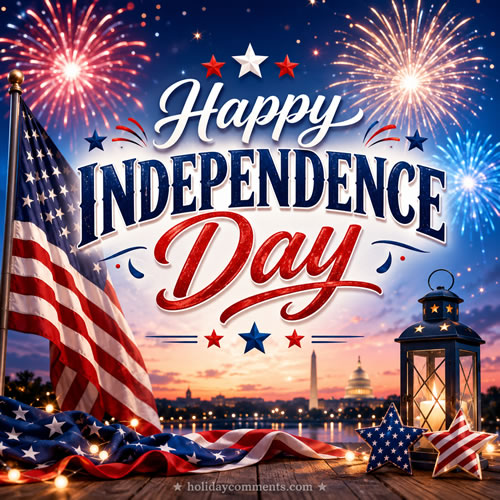 American Flag Independence Day image to share