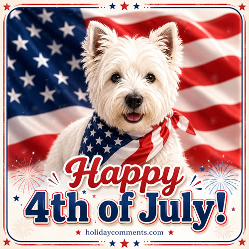 Dog Fourth Independence Day image to share