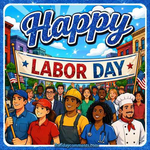 Workers Parade Labor Day image to share