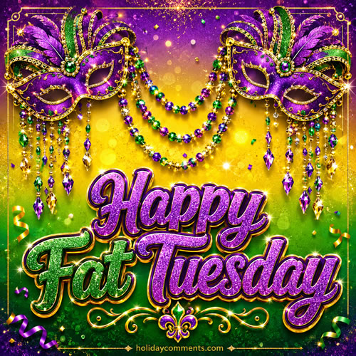 Happy Fat Tuesday Mardi Gras image to share