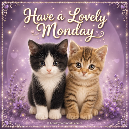 Have a Lovely Monday Cats Monday image to share