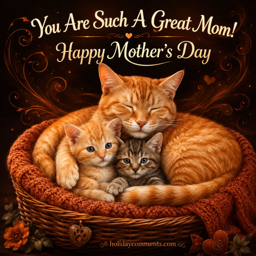 Cats Great Mom Mothers Day image to share