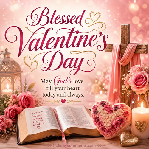Blessed Valentine's Day Valentines Day image to share