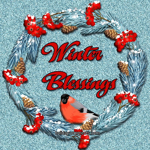Winter Blessings Bird Winter image to share